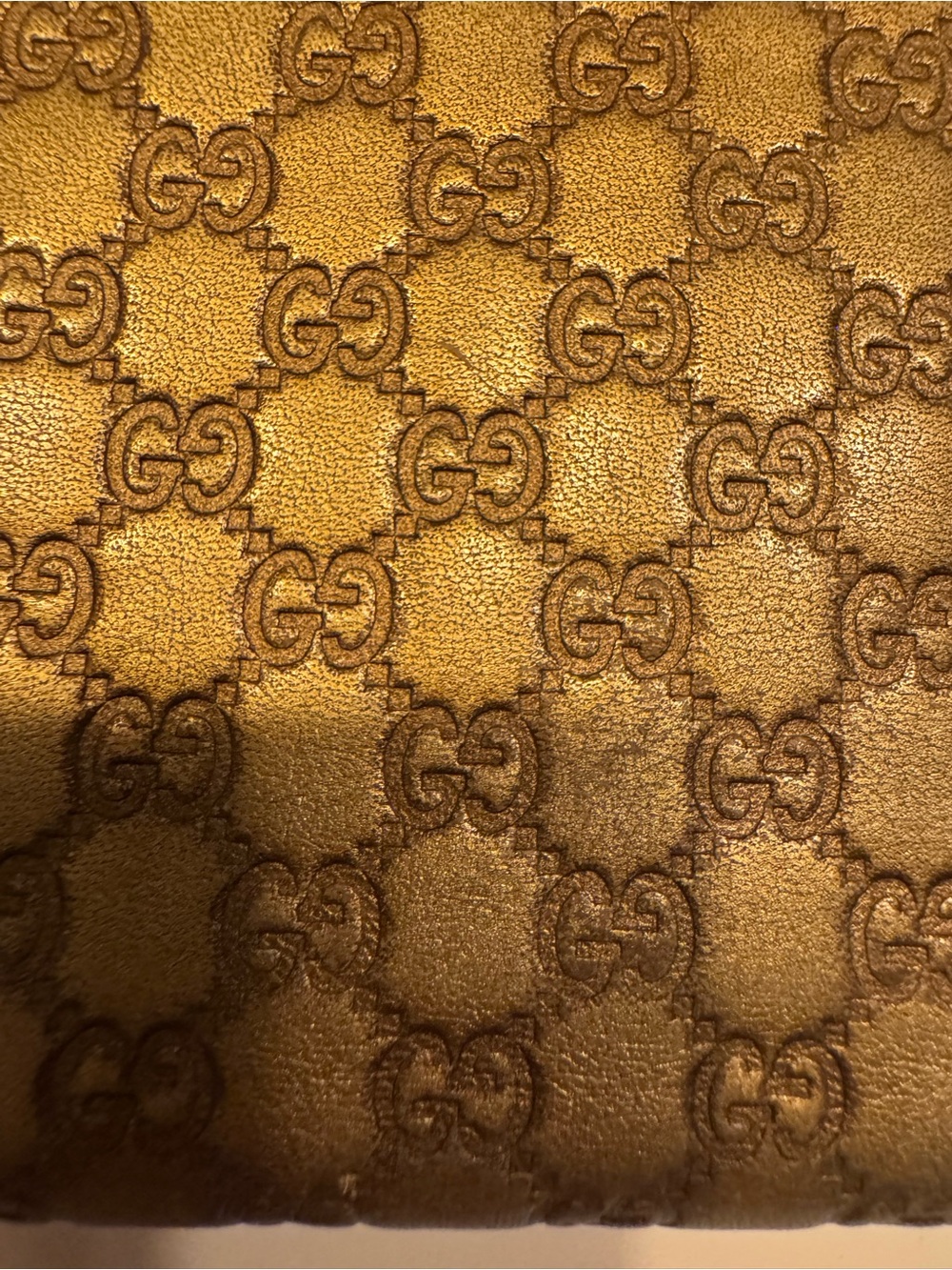 Authentic Gucci Metallic Guccissima Continental Wallet Bronze/Gold - Picture 3 of 11